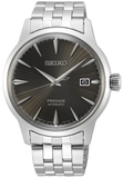 Seiko Presage Cocktail Time Automatic Black Dial Silver Steel Strap Watch for Men - SRPE17J1