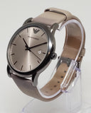 Emporio Armani Luigi Beige Dial Beige Leather Strap Watch for Men - AR11116