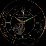 Maserati SFIDA Special Edition Automatic Black Dial Gold Steel Strap Watch for Men - R8823140012