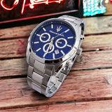 Maserati Attrazione Chronograph Blue Dial Silver Steel Strap Watch for Men - R8853151005