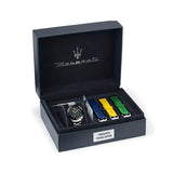 Maserati Traguardo Chronograph Black Dial Silver Steel Strap Watch for Men - R8873612061