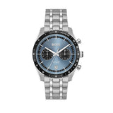 Hugo Boss Tourmaster Chronograph Blue Dial Silver Steel Strap Watch for Men - 1514286