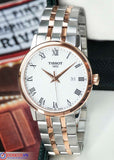 Tissot T Classic Dream Quartz White Dial Two Tone Steel Strap Watch for Men - T129.410.22.013.00
