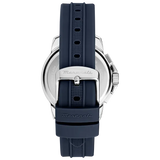 Maserati Successo Chronograph Silver Dial Blue Silicone Strap Watch for Men - R8871621042
