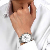 Maserati Epoca Chronograph White Dial Silver Steel Strap Watch for Men - R8873618034