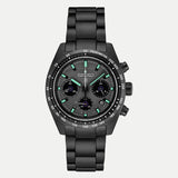 Seiko Prospex Speedtimer The Black Series Limited Edition Black Dial Black Steel Strap Watch for Men - SSC917