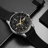 Maserati SFIDA Chronograph Black Dial Black Silicone Strap Watch for Men - R8871640005