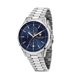 Maserati Sorpasso Chronograph Blue Dial Silver Steel Strap Watch for Men - R8873624004