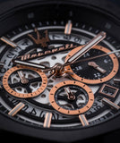 Maserati Stile Skeleton Chronograph Black Dial Black Silicone Strap Watch for Men - R8871642003