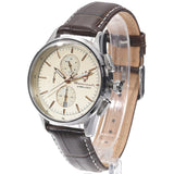Maserati Sorpasso Chronograph White Dial Brown Leather Strap Watch for Men - R8871624010
