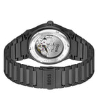 Hugo Boss Candor Automatic Black Dial Black Steel Strap Watch for Men - 1514120