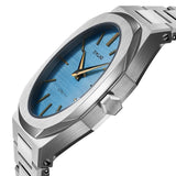 D1 Milano Ultra Thin Blue Dial Silver Steel Strap Watch for Women - D1-UTBL17