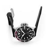 Emporio Armani Diver Black Dial Black Silicon Strap Watch for Men - AR11341