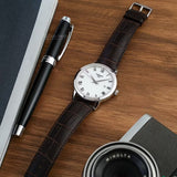 Tissot T Classic Dream Quartz White Dial Brown Leather Strap Watch for Men - T129.410.16.013.00