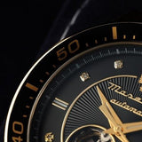 Maserati SFIDA Special Edition Automatic Black Dial Gold Steel Strap Watch for Men - R8823140012