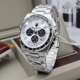 Maserati Velocità Chronograph Silver Dial Silver Steel Strap Watch for Men - R8873652006