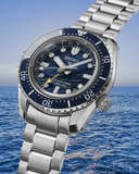 Seiko Prospex 1968 Heritage Divers GMT The Great Wave Limited Edition Blue Dial Silver Steel Strap Watch for Men - SPB509J1
