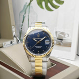 Maserati Competizione Blue Dial Two Tone Steel Strap Watch for Men - R8853100027