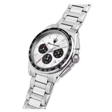 Maserati Velocità Chronograph Silver Dial Silver Steel Strap Watch for Men - R8873652006