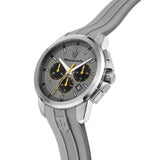 Maserati Successo Chronograph Grey Dial Grey Rubber Strap Watch for Men - R8871621043