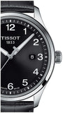 Tissot T-Sport Gent XL Black Dial Black Leather Strap Watch for Men - T116.410.16.057.00