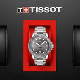 Tissot Seastar 1000 Powermatic 80 Grey Dial Silver Steel Strap Watch for Men - T120.407.11.081.01