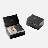 D1 Milano Ultra Thin Zephyr Gold Dial Gold Steel Strap Watch for Women - D1-UTBL31