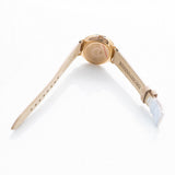Emporio Armani Modern Silver Dial Pink Leather Strap Watch for Women - AR11160