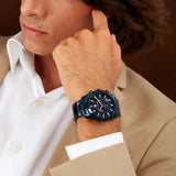 Maserati Attrazione Chronograph Blue Dial Blue Steel Strap Watch for Men - R8873626003