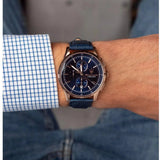 Maserati Sorpasso Chronograph Blue Dial Blue Leather Strap Watch for Men - R8871624009