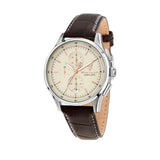 Maserati Sorpasso Chronograph White Dial Brown Leather Strap Watch for Men - R8871624010