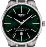 Tissot Chemin des Tourelles Powermatic 80 Green Dial Silver Steel Strap Watch for Men - T139.407.11.091.00