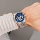 Maserati Attrazione Chronograph Blue Dial Silver Steel Strap Watch for Men - R8853151005