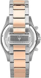 Maserati SFIDA Chronograph Blue Dial Two Tone Steel Strap Watch for Men - R8873640022