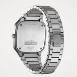 D1 Milano Square Eden Green Dial Silver Steel Strap Watch for Men - D1-SQBJ06