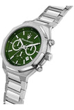 Maserati Stile Chronograph Green Dial Silver Steel Strap Watch for Men - R8873642011