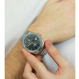 Maserati Competizione Black Dial Silver Steel Strap Watch for Men - R8853100028