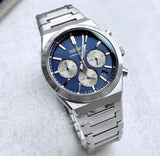 Seiko Conceptual Chronograph Blue Dial Silver Steel Strap Watch for Men- SSB453P1