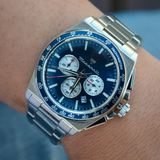 Maserati Velocità Chronograph Blue Dial Silver Steel Strap Watch for Men - R8873652005