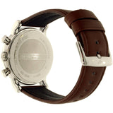 Emporio Armani Luigi Chronograph Silver Dial Brown Leather Strap Watch for Men - AR1846