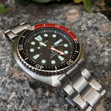Seiko Prospex Sea Turtle Automatic Black Dial Silver Steel Strap Watch for Men - SRP789K1