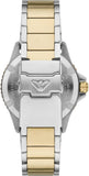 Emporio Armani World Explorer Blue Dial Two Tone Steel Strap Watch for Men - AR11682