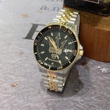 Maserati SFIDA Black Dial Two Tone Steel Strap Watch for Men - R8853140009