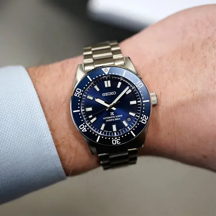 Seiko Prospex 1965 Heritage Diver’s Automatic Blue Dial Silver Steel Strap Watch for Men - SPB451J1