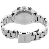 Seiko Prospex Speedtimer Solar Chronograph White Dial Silver Steel Strap Watch for Men - SSC813