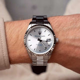 Maserati Competizione Silver Dial Silver Steel Strap Watch for Men - R8853100045