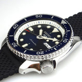 Seiko 5 Sports SKX Automatic Blue Dial Blue Silicone Strap Watch for Men - SRPD71K2