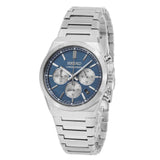 Seiko Conceptual Chronograph Blue Dial Silver Steel Strap Watch for Men- SSB453P1