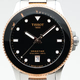 Tissot Seastar 1000 Quartz Black Dial Two Tone Steel Strap Watch for Men - T120.410.22.051.01