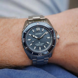 Seiko Prospex Polygonal Divers Automatic Blue Dial Silver Steel Strap Watch for Men - SPB483J1